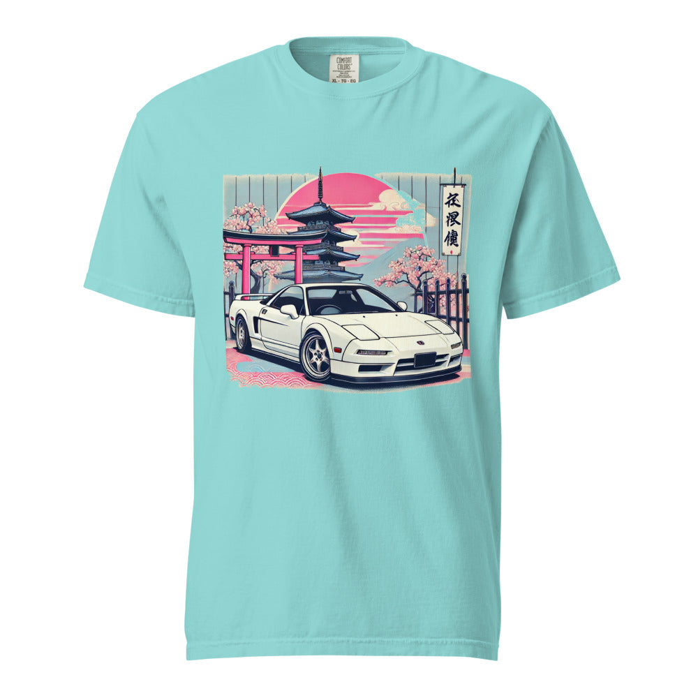 Japanese Aesthetic NSX tee for JDM Drivers 90s Car Culture garment-dyed heavyweight t-shirt