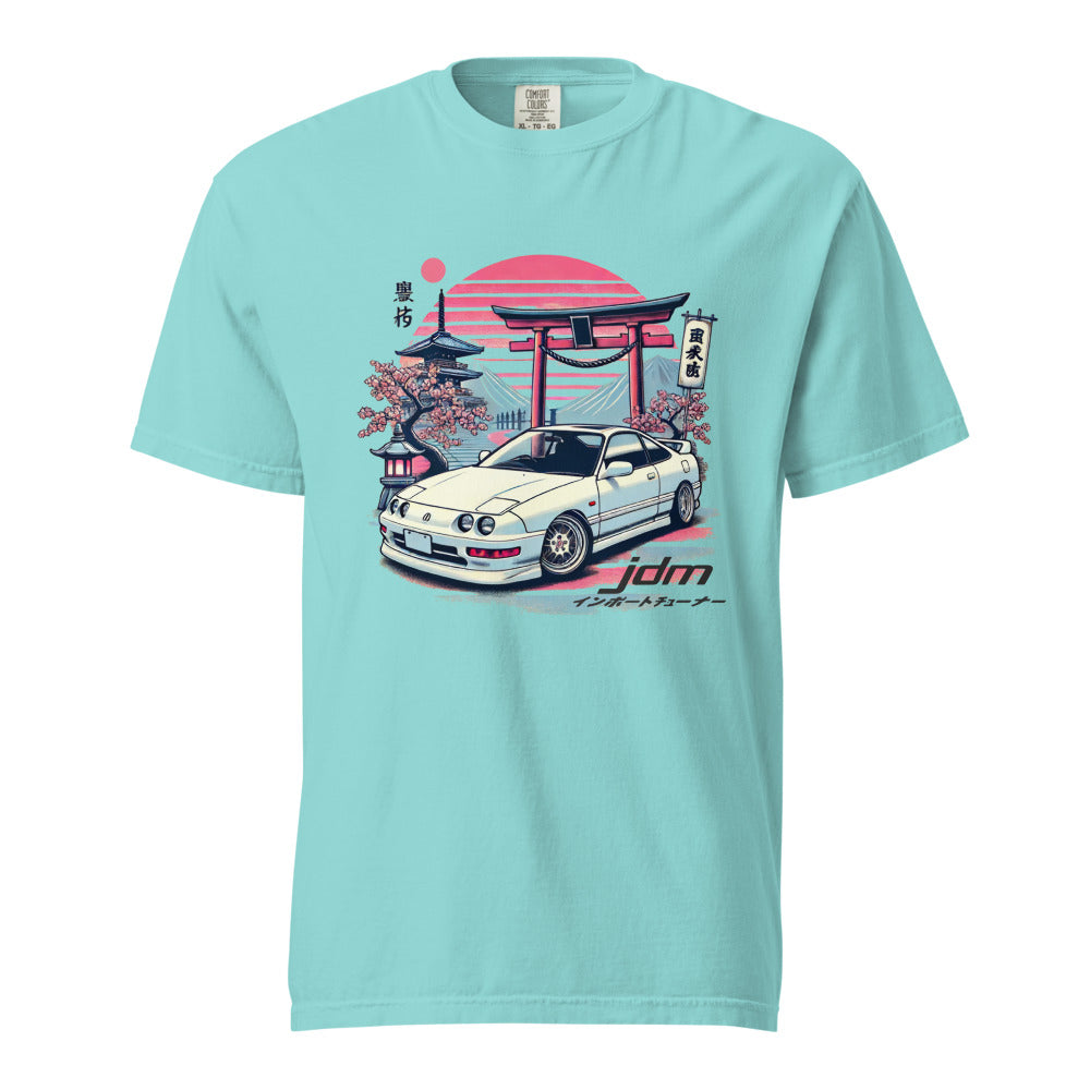 Japanese Aesthetic Integra tee for JDM Fans 90s Japan Car Culture garment-dyed heavyweight t-shirt