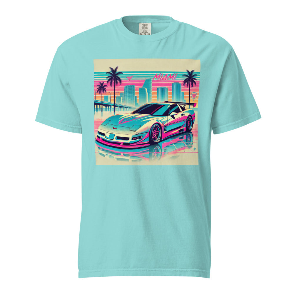 1994 Corvette graphic tee Retro Miami Vibes Aesthetic garment-dyed heavyweight t-shirt