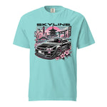 Black R34 GT-R Skyline tee for 90s JDM Fans Japanese Tuner Car Culture Drip GTR heavyweight t-shirt