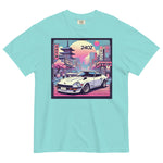 Tokyo Sunset Datsun 240z tee for JDM Japanese Car Fans garment-dyed heavyweight t-shirt