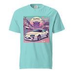 Tokyo Sunset Supra MK4 t-shirt for 90s JDM Japanese Car Fans heavyweight t-shirt