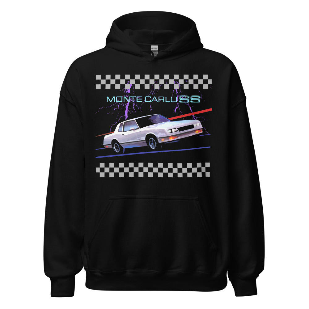 Retro Old School Car Graphic Chevy Monte Carlo SS 80s Aesthetic - Unisex Hoodie