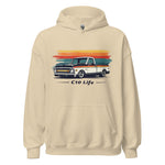 1970s Chevy C10 Life Retro Colors Classic Pickup Truck Hoodie