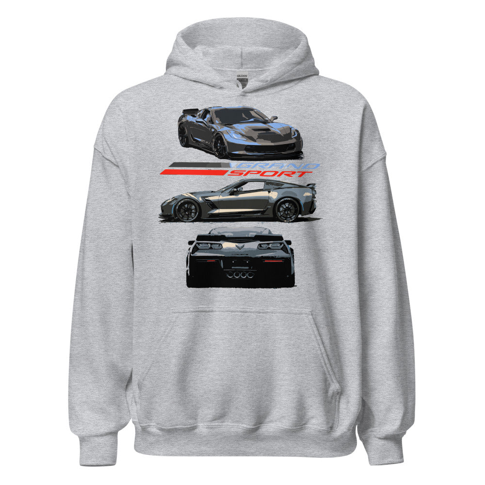 2017 Corvette C7 Grand Sport Vette Drivers Custom Art Unisex Hoodie