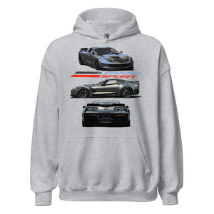 2017 Corvette C7 Grand Sport Vette Drivers Custom Art Unisex Hoodie