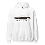 1957 Bel Air Onyx Black Antique 57 Chevy Classic Car Graphic Hoodie Sweatshirt Hooded