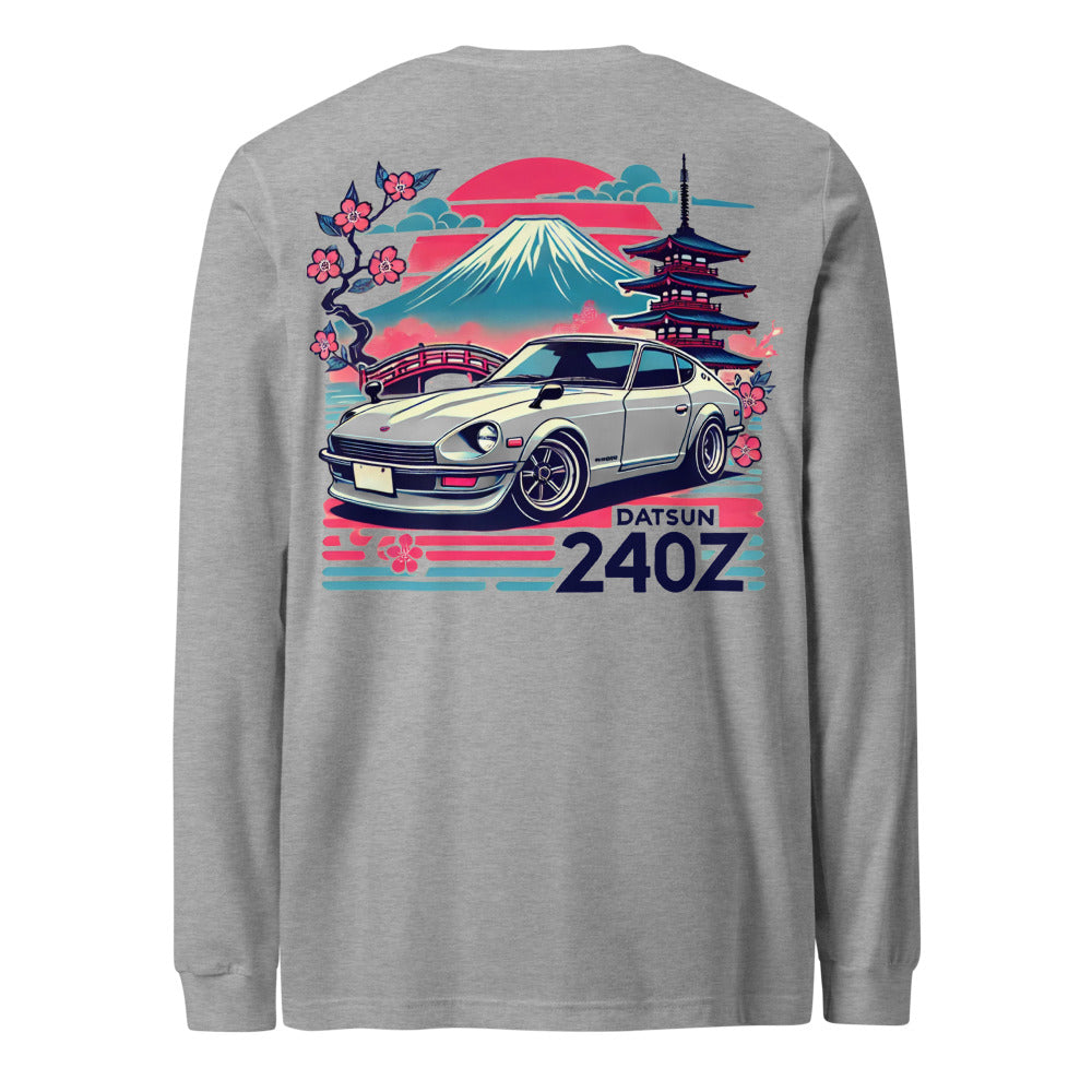 Retro Japanese Datsun 240z Vintage JDM Car Culture Fans Automotive Long Sleeve Tee