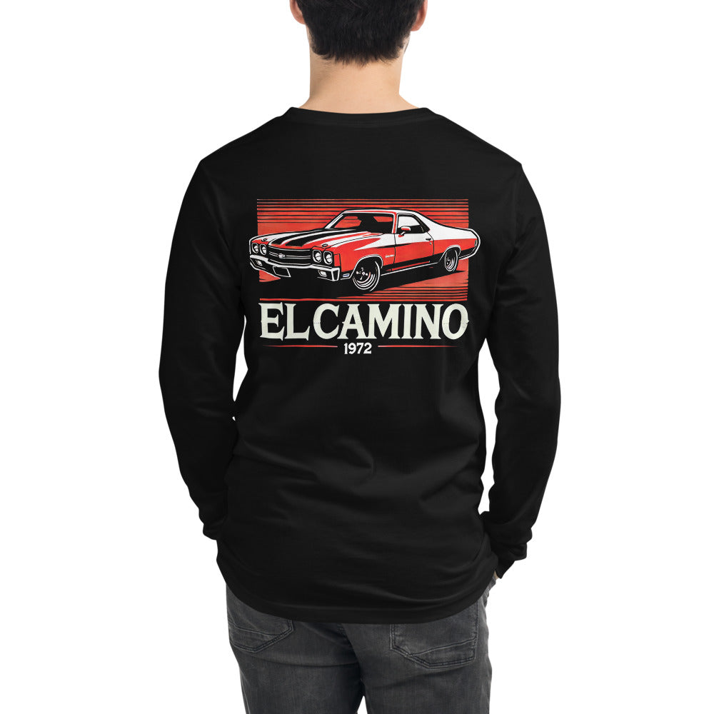 1972 El Camino SS Chevy Classic Car Owners Mechanics Gear Heads Long Sleeve Tee