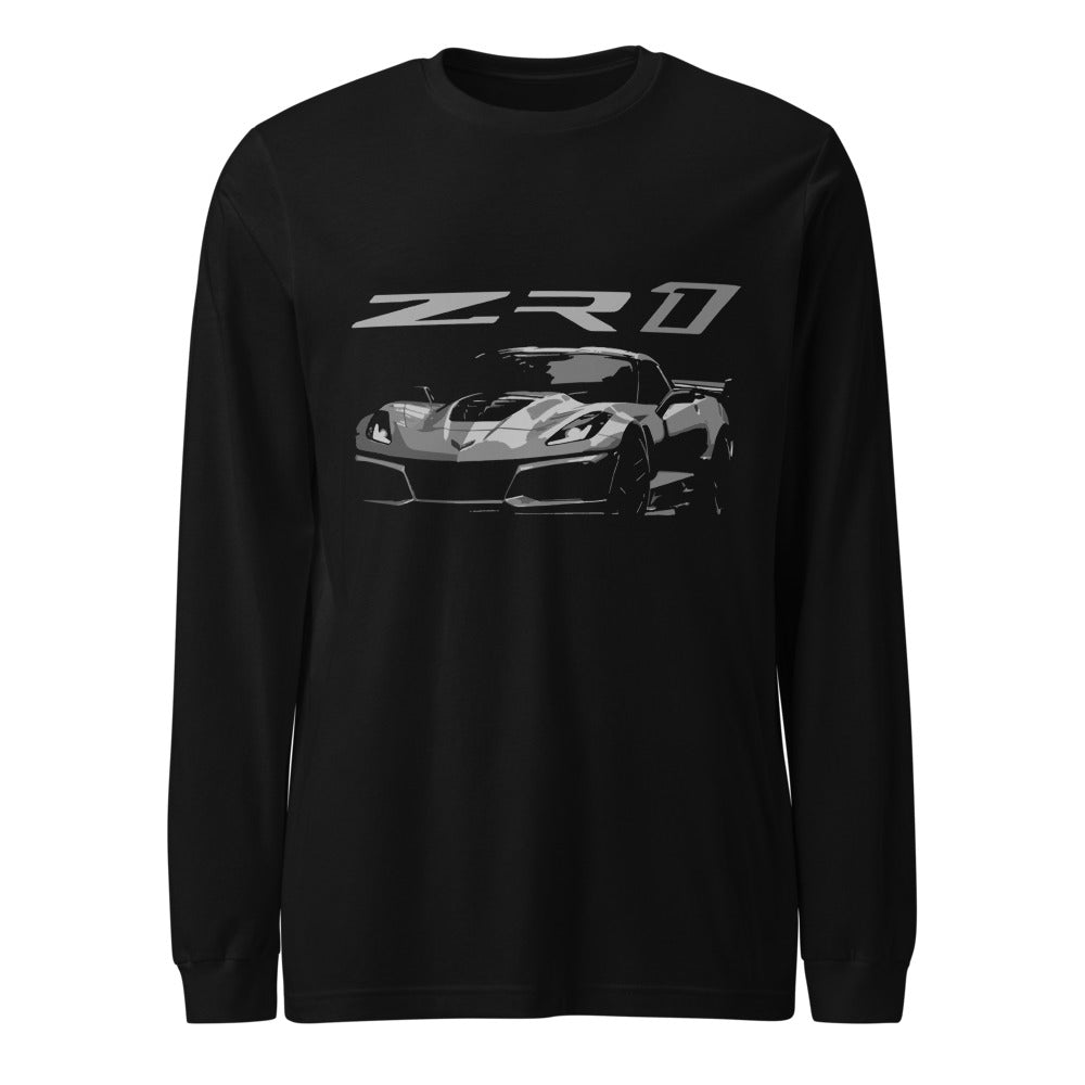 Corvette C7 ZR1 2019 Vette Drivers Custom Car Shows Long Sleeve Tee