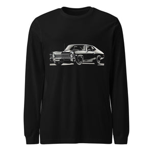 Black 1969 Nova Chevy Classic car Gearheads Long Sleeve Tee