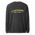 2024 2025 Corvette C8 Z06 Accelerate Yellow Silhouette 8th Generation Vette Drivers Custom Long Sleeve Tee