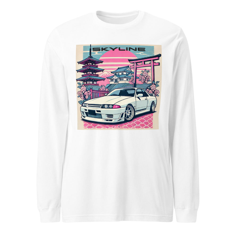 R32 Skyline GTR JDM Fans 90s Japanese Car Culture Automotive Long Sleeve Tee