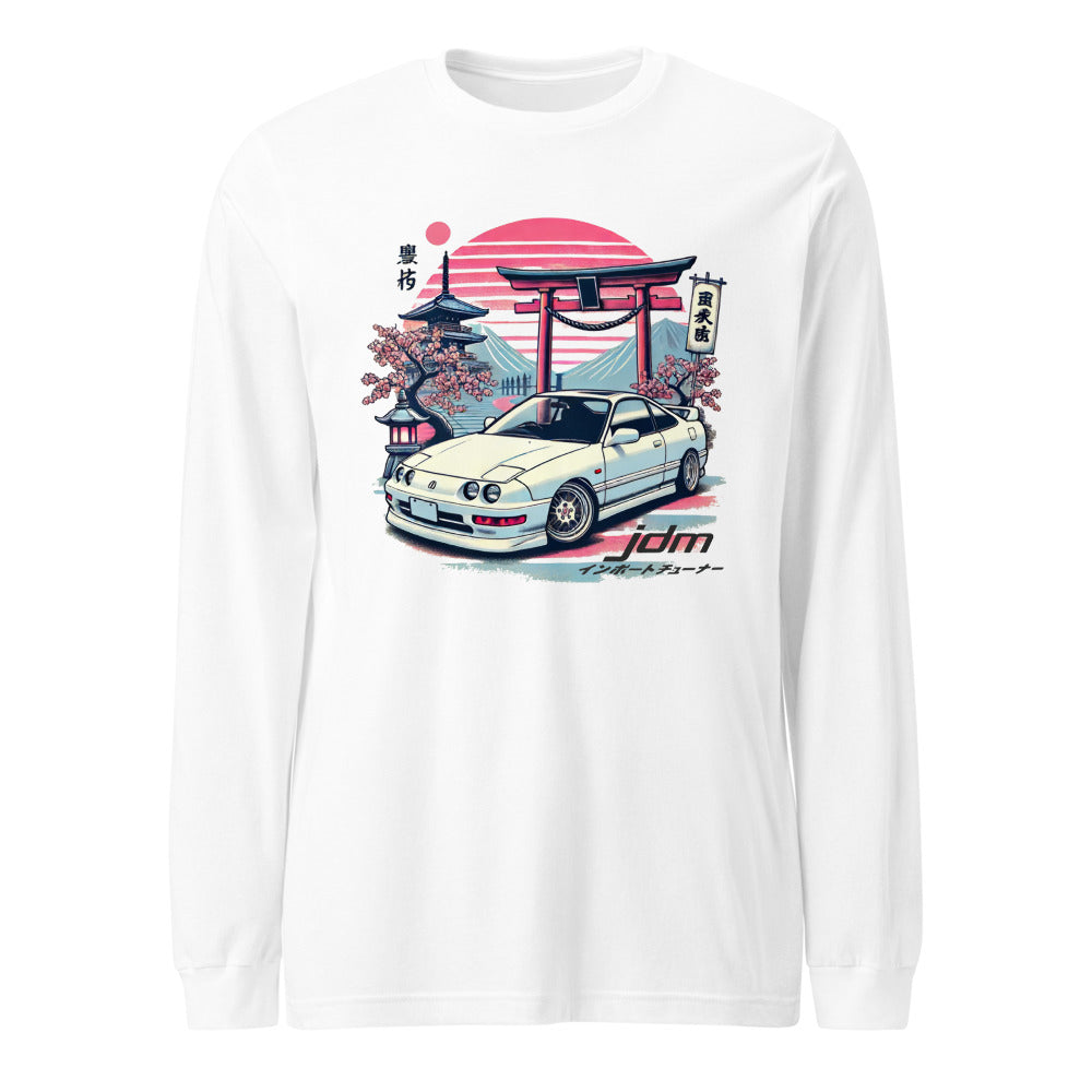 Japanese Aesthetic Integra JDM Fans 90s Japan Car Culture Long Sleeve Tee