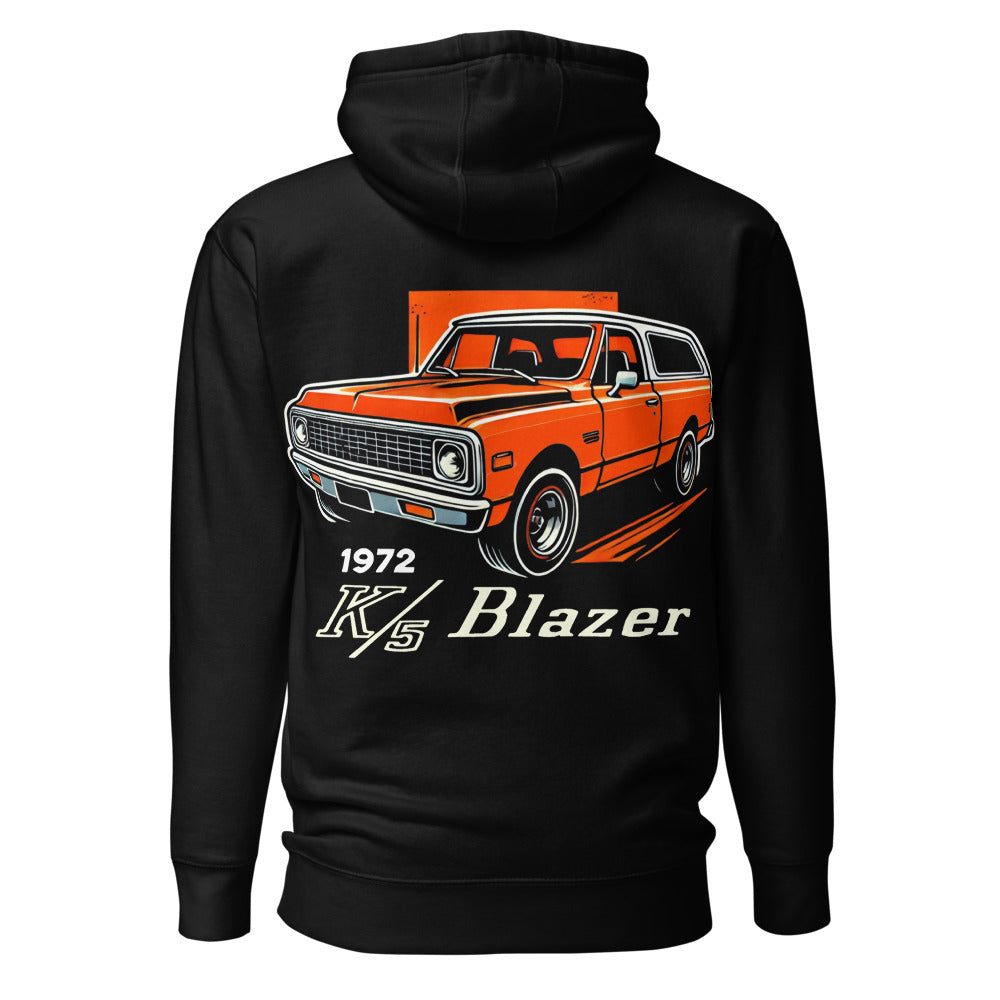 1972 Chevy K5 Blazer hoodie for Vintage American Truck 4x4 Off Road Enthusiasts Pullover