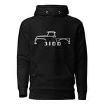 1953 Chevy 3100 hoodie for Antique Pickup Truck Owners embroidered sweatshirt