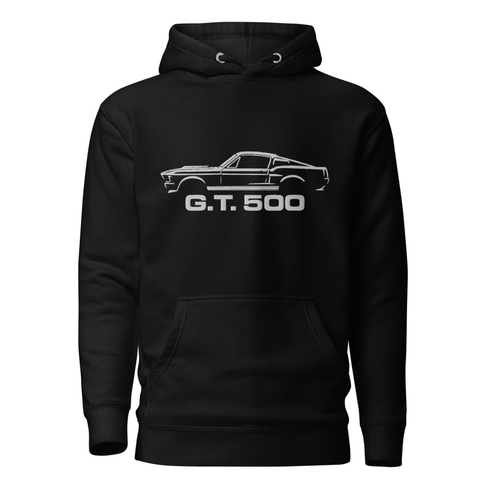 1968 GT500 hoodie for American Classic Muscle Car Enthusiasts embroidered sweatshirt