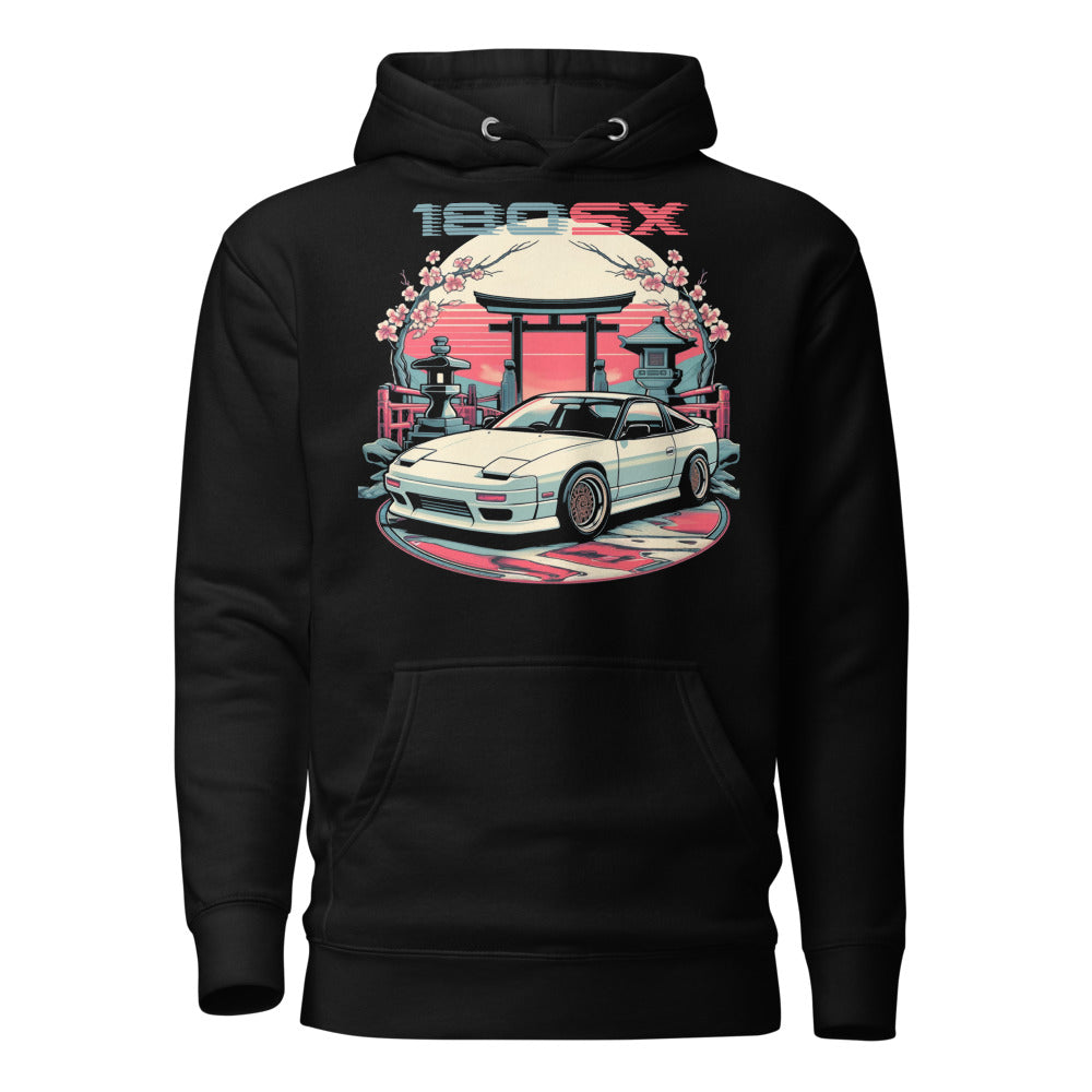 S13 Japanese Aesthetic 180SX hoodie for JDM enthusiasts Japan Car Culture Automotive pullover