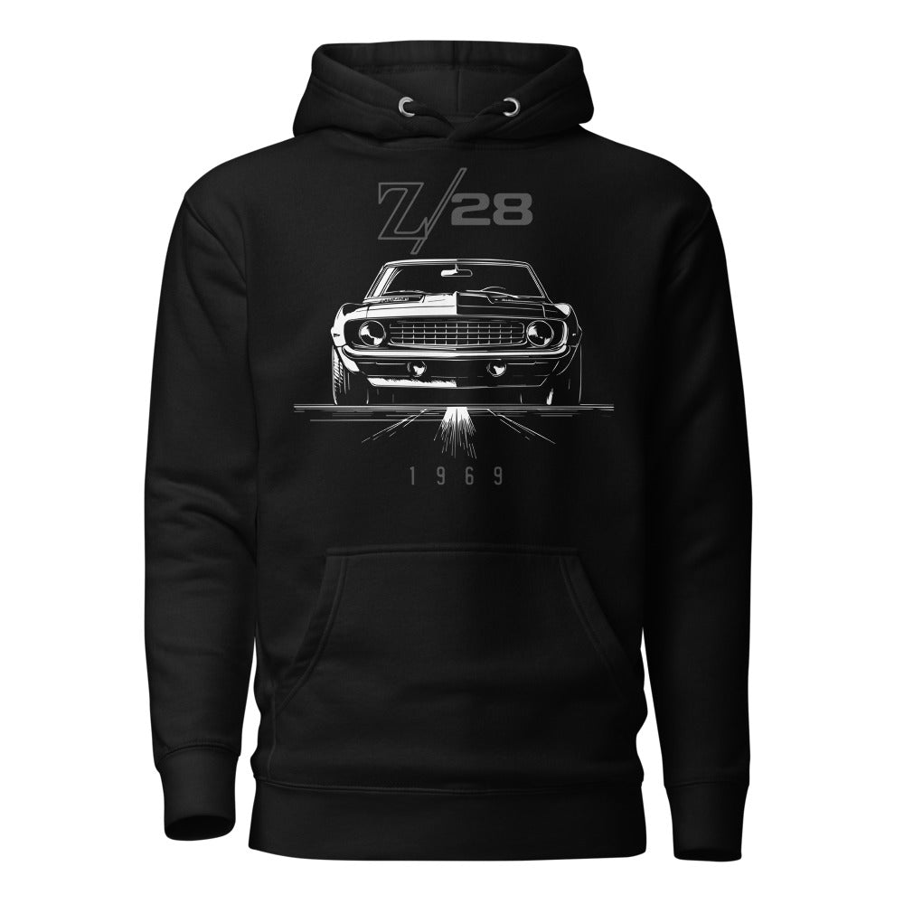 1969 Camaro Z28 hoodie for Chevy Classic Cars American Muscle Car Fans Z/28 pullover