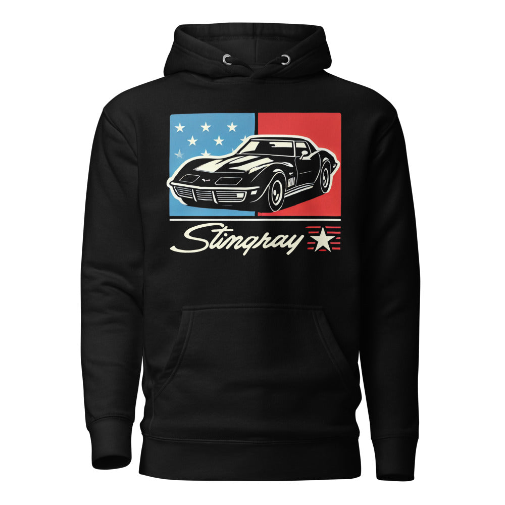 American Classic C3 Corvette Stingray hoodie for Chevy Muscle Car Fans Auto Show pullover