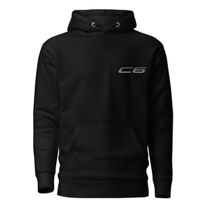 All Black Corvette C6 Hoodie for Sixth Gen Vette Drivers Pullover