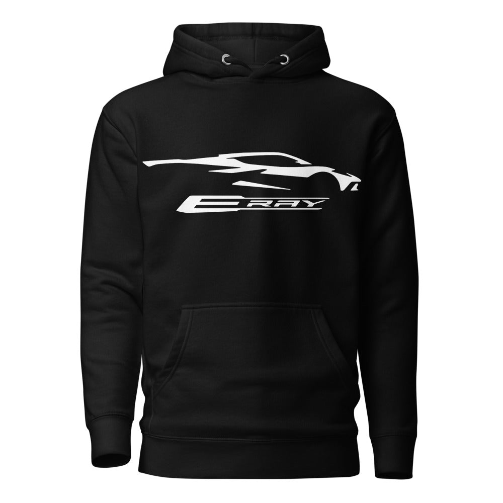 Corvette C8 E-Ray Silhouette Vette Drivers Hoodie Pullover Sweatshirt