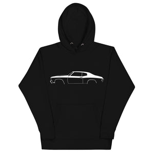 1970 Chevy Chevelle hoodie for Muscle Car Fans Gearheads and Mechanics