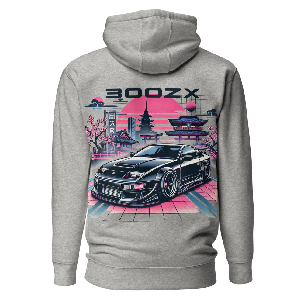 Retro 300zx hoodie for 90s JDM Fans Japanese Tuner Car Culture Drip Graphic pullover