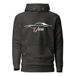 First Gen 1967 1968 1969 Chevy Camaro Z28 Outline Silhouette Classic Car Owners Hoodie Pullover Sweatshirt