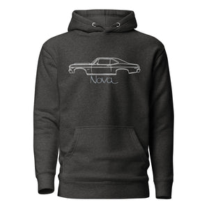 1969 Chevy Nova hoodie for Classic Car Enthusiasts Muscle Cars Owners Gear Heads