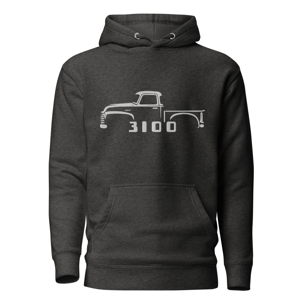 1953 Chevy 3100 hoodie for Antique Pickup Truck Owners embroidered sweatshirt