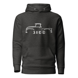 1953 Chevy 3100 hoodie for Antique Pickup Truck Owners embroidered sweatshirt