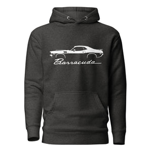 1971 Barracuda hoodie for Muscle Car Enthusiasts Classic Cars 71 Cuda Pullover