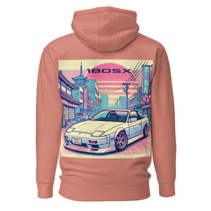 Tokyo Sunset 180sx  hoodie for JDM Japanese Tuner Drift Car Fans Gearheads Pullover