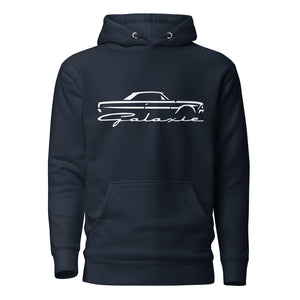 1964 Galaxie Silhouette Emblem hoodie for American Classic Car Owners