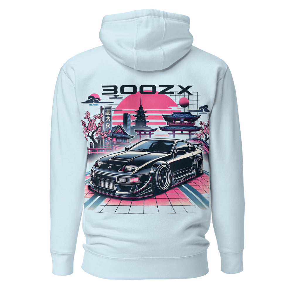 Retro 300zx hoodie for 90s JDM Fans Japanese Tuner Car Culture Drip Graphic pullover