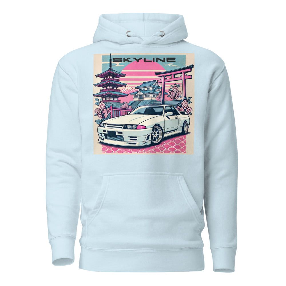 R32 Skyline GTR hoodie for JDM Fans 90s Japanese Car Culture Automotive Pullover Sweatshirt