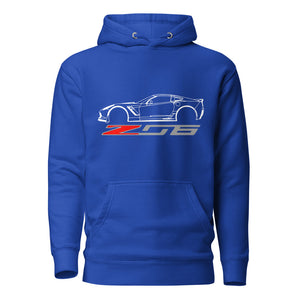 C7 Corvette Z06 hoodie for 7th Gen Vette Drivers Owners Custom Car Show sweatshirt