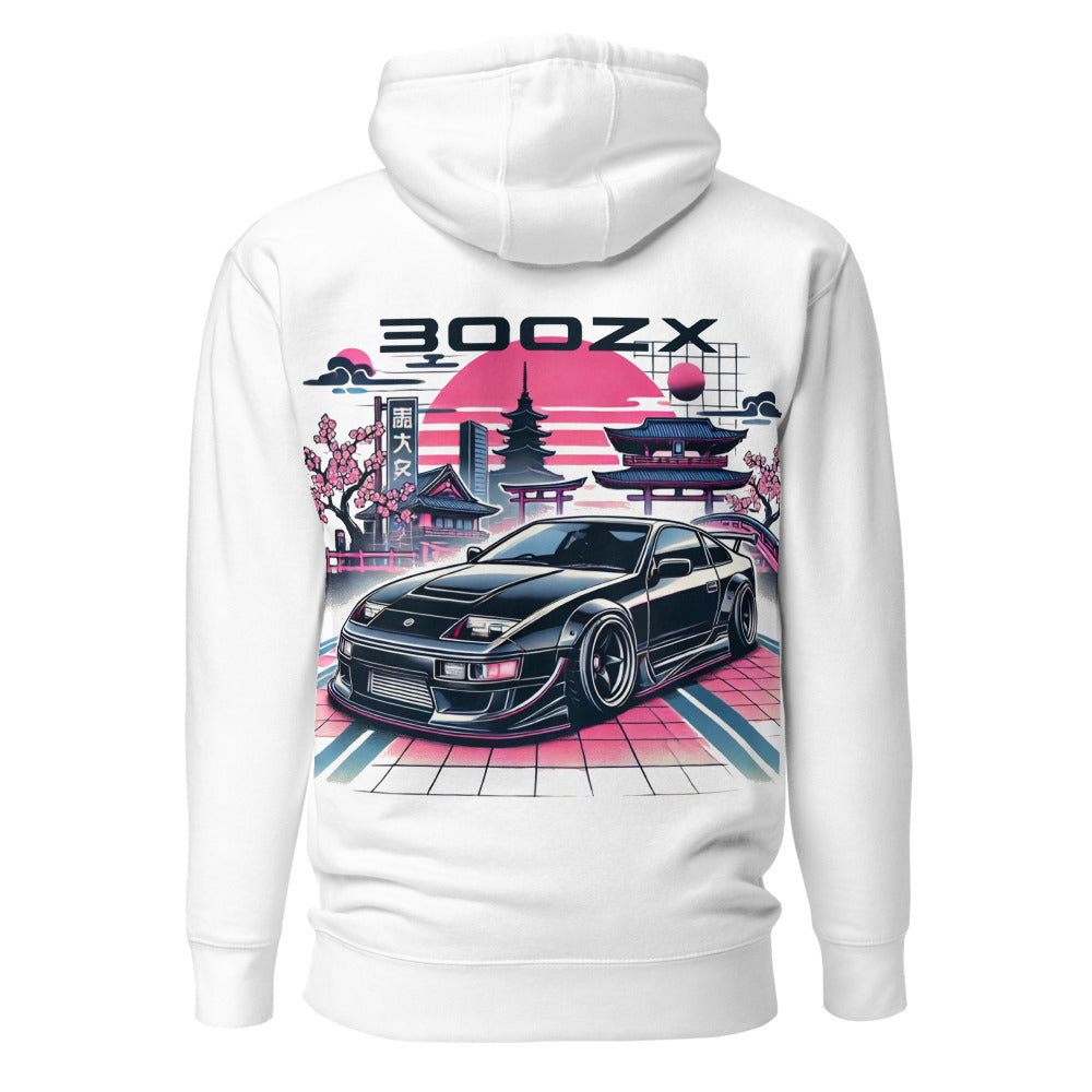 Retro 300zx hoodie for 90s JDM Fans Japanese Tuner Car Culture Drip Graphic pullover