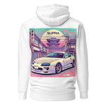 Tokyo Sunset Supra MK4 hoodie for 90s JDM Japanese Car Fans Pullover Sweatshirt