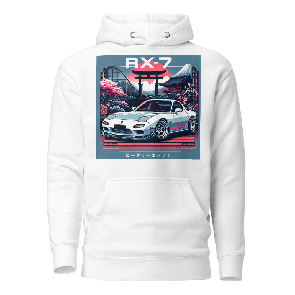 Japan Aesthetic RX7 hoodie for JDM lovers Japanese Car Culture RX-7 pullover sweatshirt