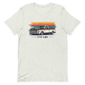 1970s Chevy C10 Life Retro Colors Classic Pickup Truck t-shirt Graphic Tee