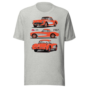 1957 Corvette C1 Venetian Red Antique American Classic Car Owners Unisex t-shirt