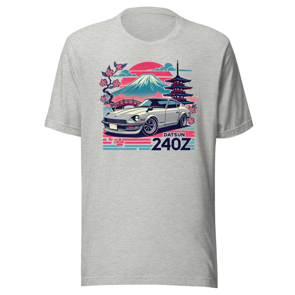 Retro Japanese Datsun 240z t-shirt for Vintage JDM Car Culture Fans Automotive Tees