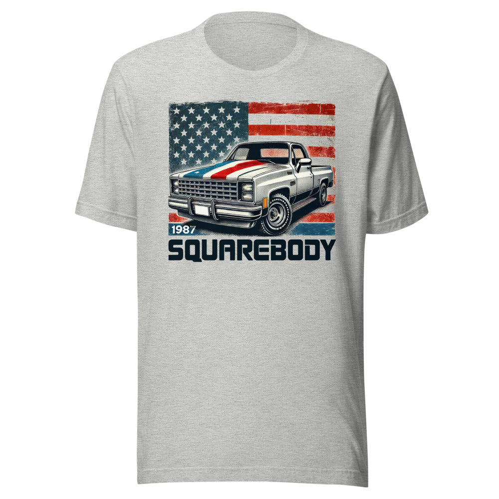 1987 Chevy Squarebody USA t-shirt for Classic Pickup Truck Owners c10 Silverado Tees