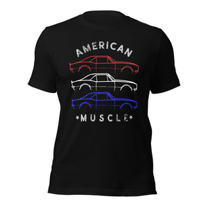 1967 Chevy Camaro SS RS Outline American Muscle Car Owner Patriotic Theme Unisex t-shirt