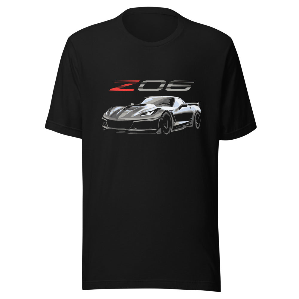 2014 - 2019 Corvette C7 Z06 Black Vette Drivers Custom Car Meet Show Club Unisex t-shirt