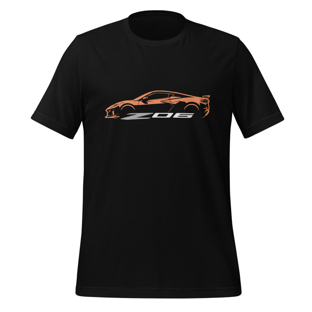 2024 2025 Corvette C8 Z06 Amplify Orange Silhouette 8th Generation Vette Drivers Custom t-shirt