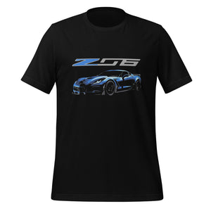 2014 - 2019 C7 Corvette Z06 Blue Custom Spped Lovers Vette Owners Drivers t-shirt for Car shows