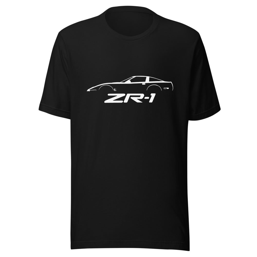 C4 Corvette ZR1 t-shirt silhouette design for Fourth Gen Vette Owners Drivers ZR-1 tee